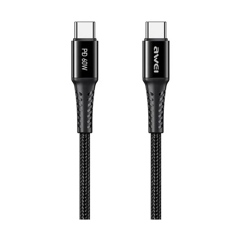 Καλώδιο φόρτισης & data - Type-C σε Type-C - Fast Charge - CL-111T - 60W - AWEI - 887967