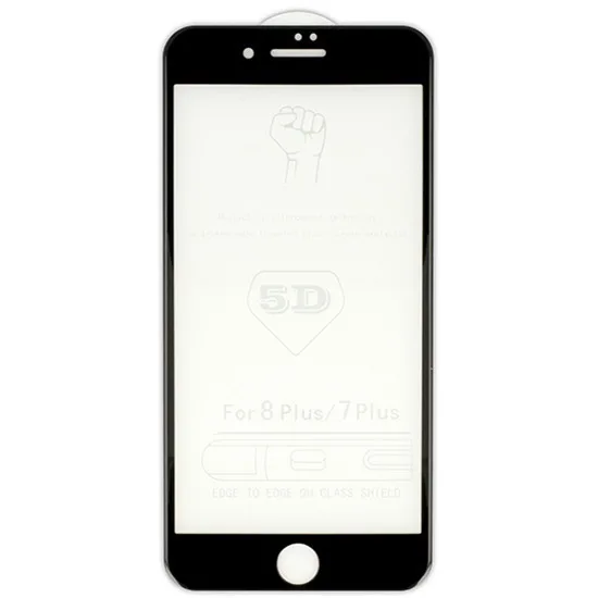 TechWave 5D Full Glue Tempered Glass for iPhone 7 Plus / 8 Plus black