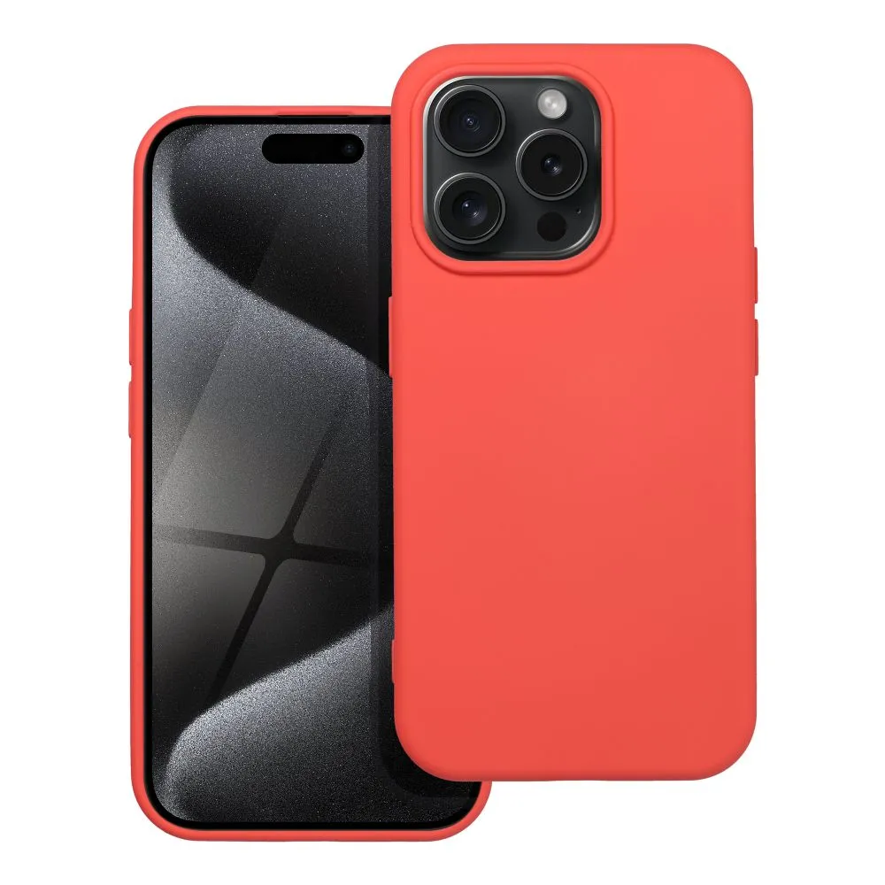 TechWave Soft Silicone case for iPhone 15 Pro peach