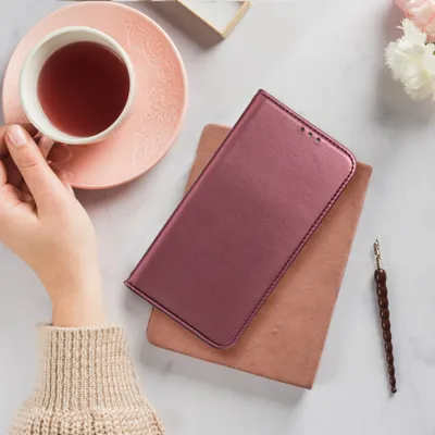 TechWave Smart Leather case fo Huawei Nova 9  / Honor 50  burgundy
